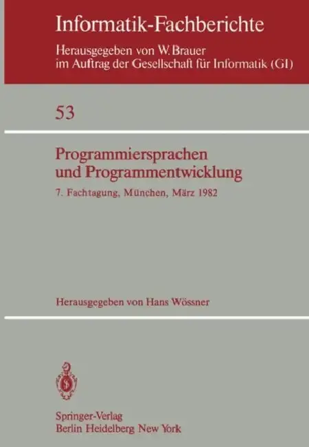 Cover of Programmiersprachen Und Programmentwicklung
