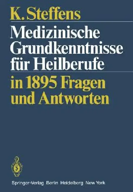 Cover of Medizinische Grundkenntnisse Für Heilberufe