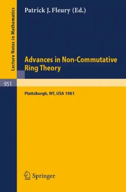 Cover of Advances in Non-Commutative Ring Theory