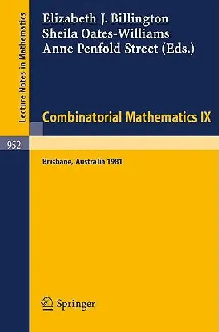 Cover of Combinatorial Mathematics IX