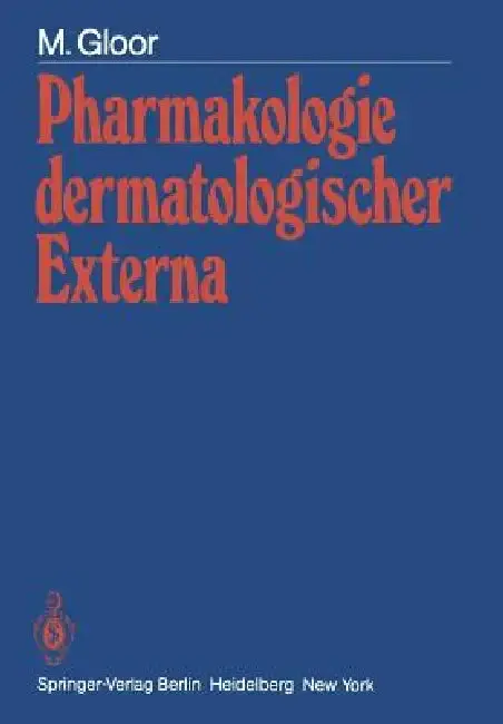 Cover of Pharmakologie Dermatologischer Externa