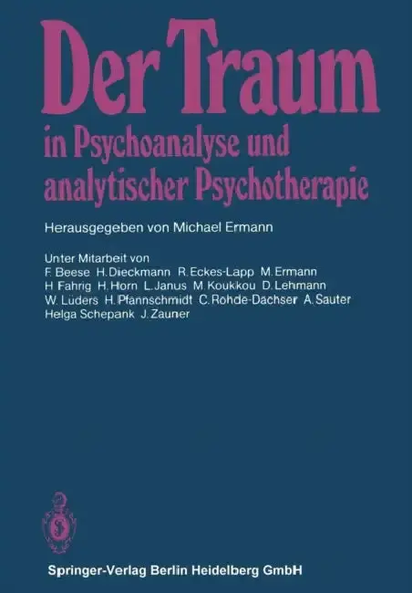 Cover of Der Traum in Psychoanalyse Und Analytischer Psychotherapie