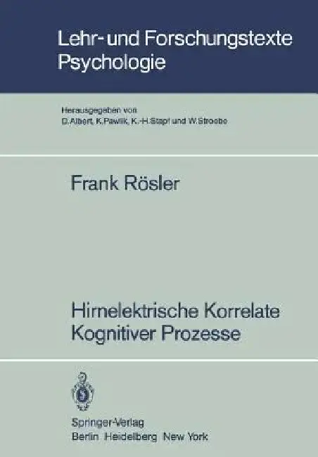 Cover of Hirnelektrische Korrelate Kognitiver Prozesse