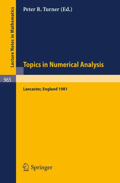 Cover of Topics in Numerical Analysis