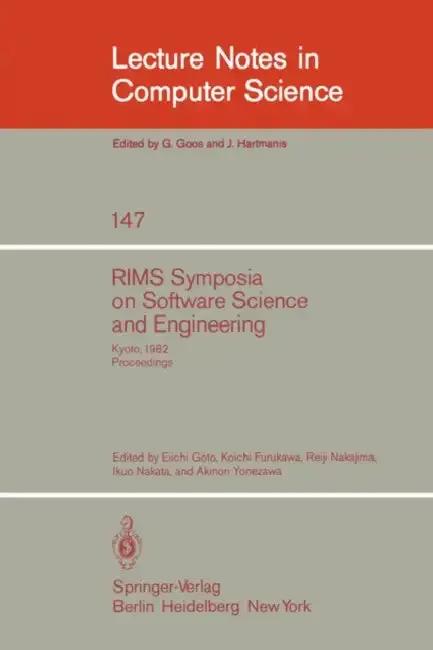 Cover of Rims Symposium on Software Science and Engineering