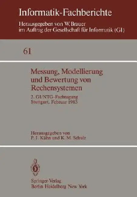 Cover of Messung, Modellierung Und Bewertung Von Rechensystemen