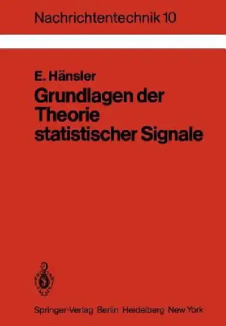 Cover of Grundlagen Der Theorie Statistischer Signale