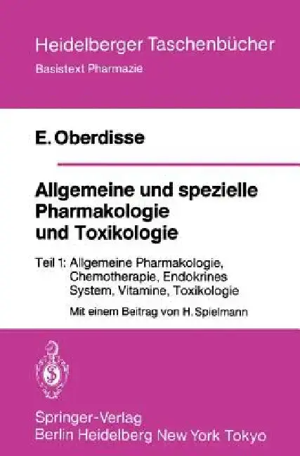 Cover of Allgemeine Und Spezielle Pharmakologie Und Toxikologie