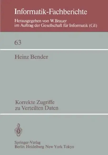 Cover of Korrekte Zugriffe Zu Verteilten Daten