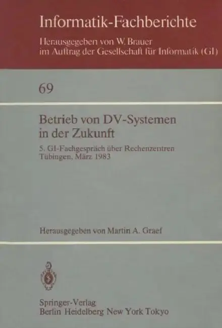 Cover of Betrieb Von DV-Systemen in Der Zukunft