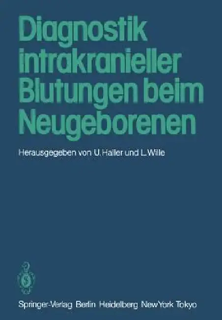 Cover of Diagnostik Intrakranieller Blutungen Beim Neugeborenen