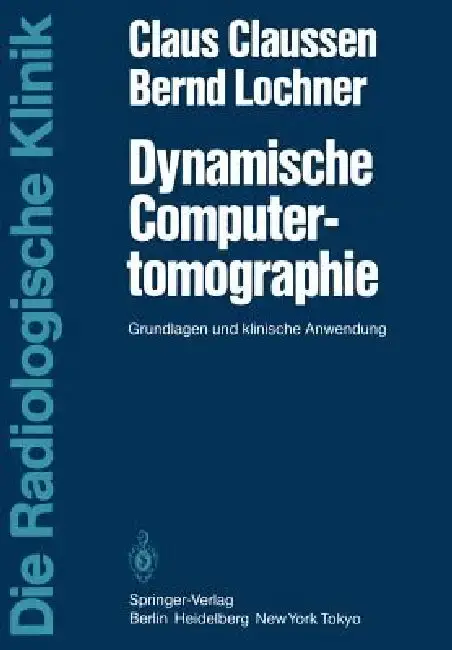 Cover of Dynamische Computertomographie
