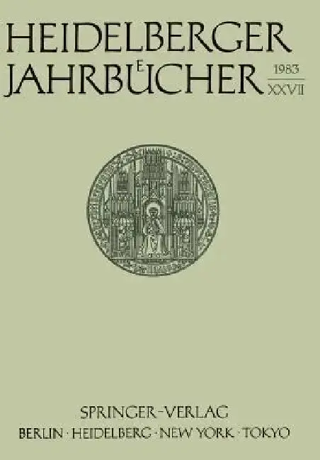 Cover of Heidelberger Jahrbücher