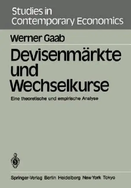 Cover of Devisenmärkte Und Wechselkurse