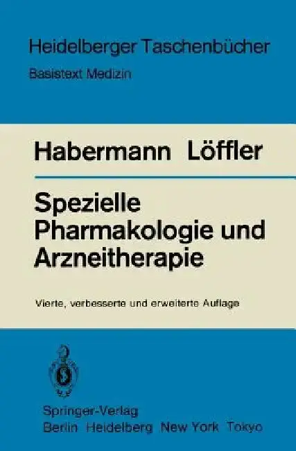 Cover of Spezielle Pharmakologie Und Arzneitherapie