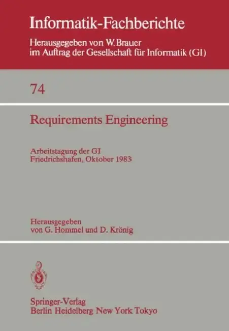 Cover of Requirements Engineering