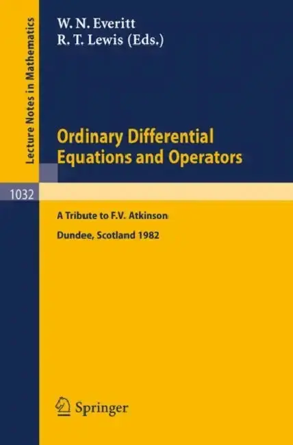 Cover of Ordinary Differential Equations and Operators