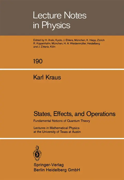 Cover of States, Effects, and Operations