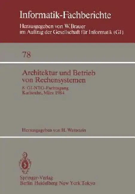 Cover of Architektur Und Betrieb Von Rechensystemen