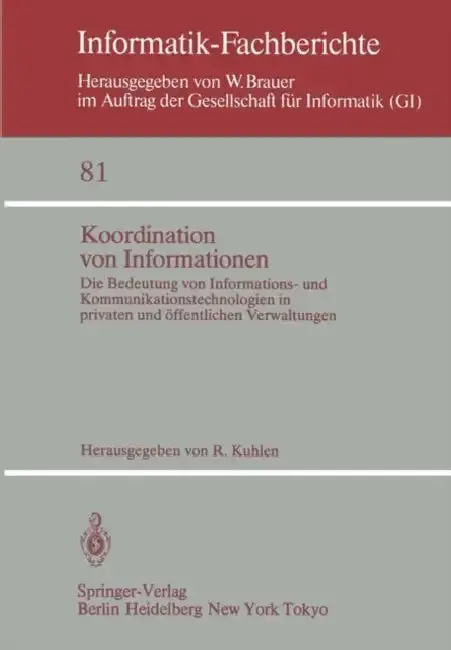 Cover of Koordination Von Informationen