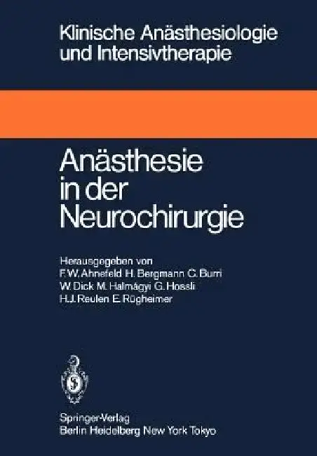 Cover of Anästhesie in Der Neurochirurgie
