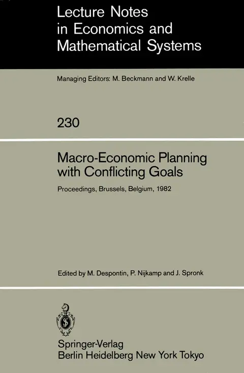 Cover of Macro-Economic Planning with Conflicting Goals