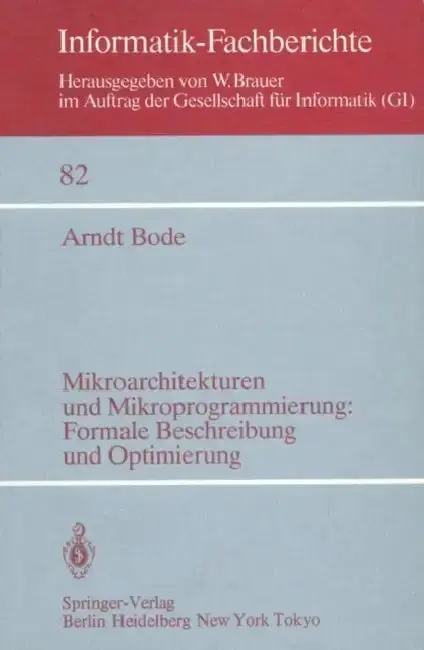Cover of Mikroarchitekturen Und Mikroprogrammierung