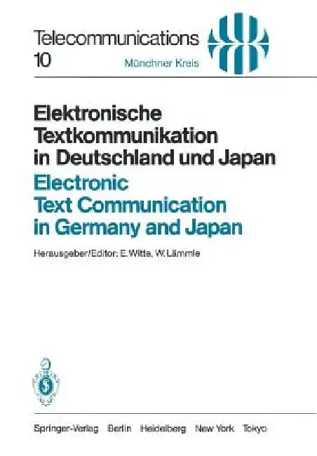 Cover of Elektronische Textkommunikation in Deutschland Und Japan / Electronic Text Communication in Germany and Japan