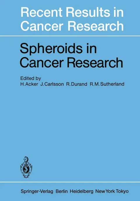 Cover of Spheroids in Cancer Research