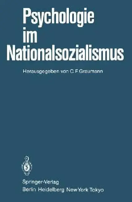 Cover of Psychologie Im Nationalsozialismus