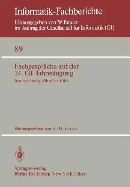 Cover of Fachgespräche Auf Der 14. Gi-Jahrestagung
