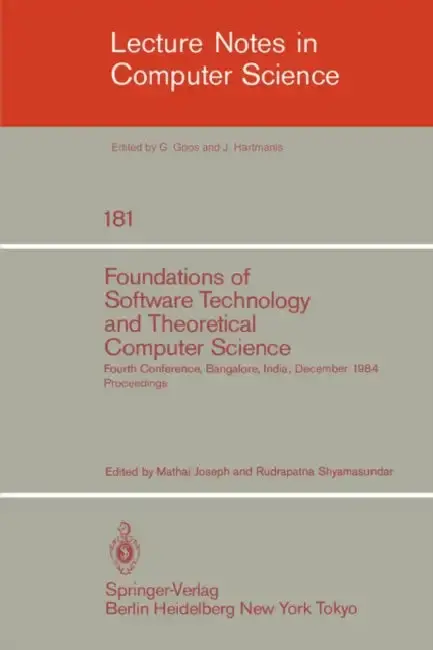 Cover of Foundations of Software Technology and Theoretical Computer Science