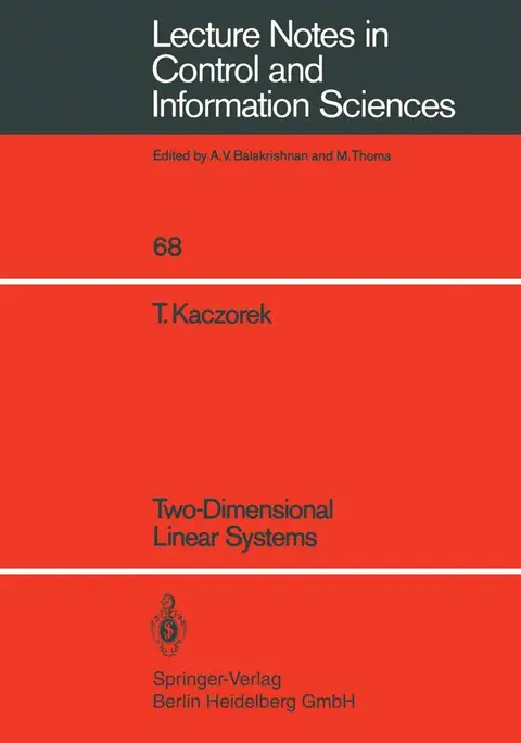 Cover of Two-Dimensional Linear Systems
