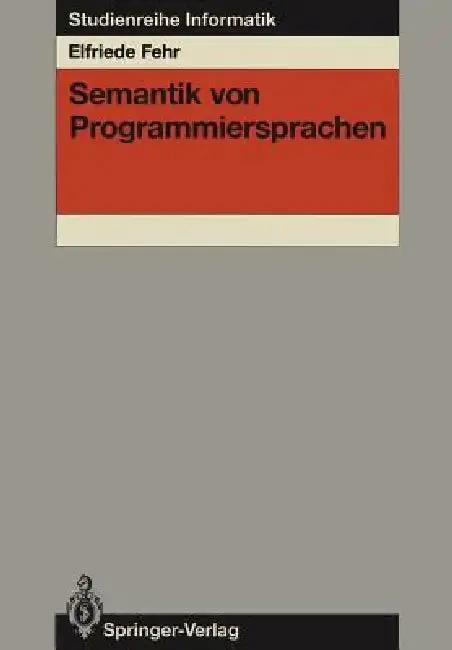 Cover of Semantik Von Programmiersprachen