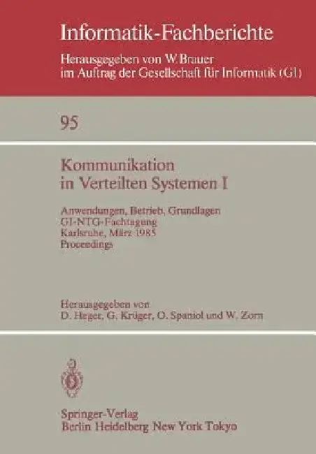 Cover of Kommunikation in Verteilten Systemen I