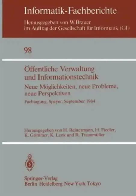 Cover of Öffentliche Verwaltung Und Informationstechnik