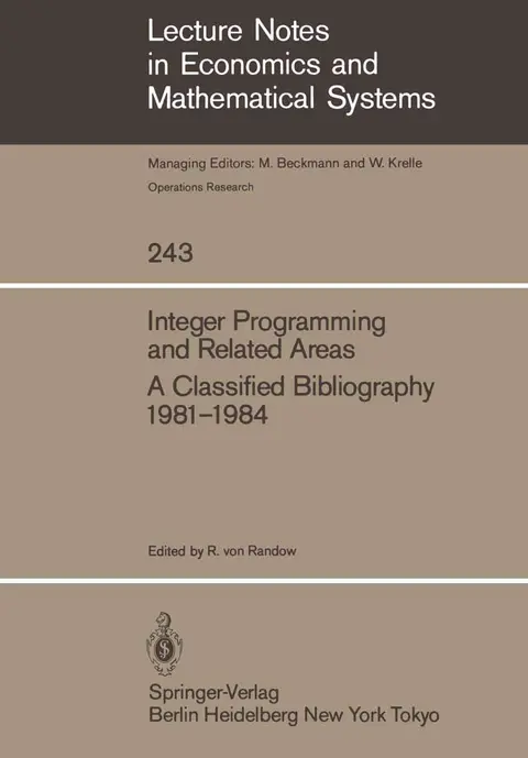 Cover of Integer Programming and Related Areas