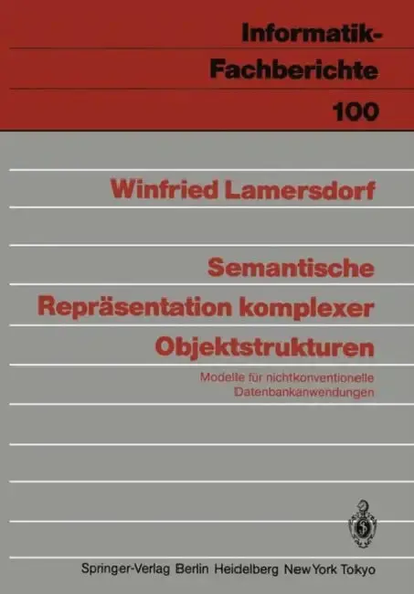 Cover of Semantische Repräsentation Komplexer Objektstrukturen