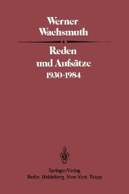 Cover of Reden Und Aufsätze 1930-1984