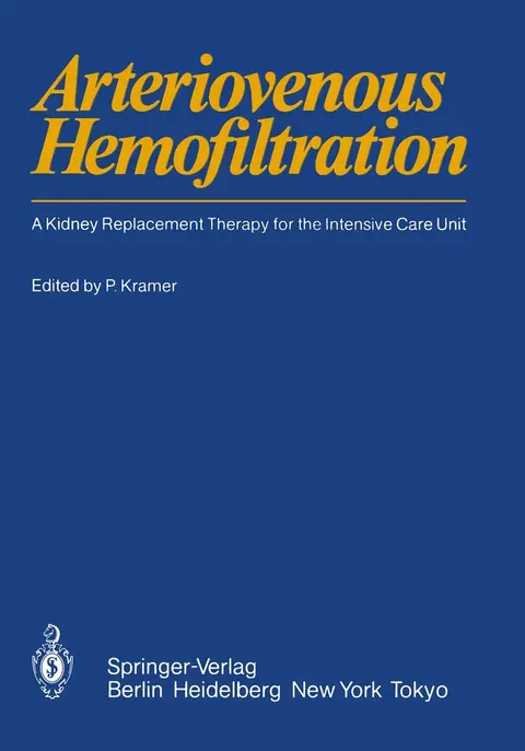 Cover of Arteriovenous Hemofiltration