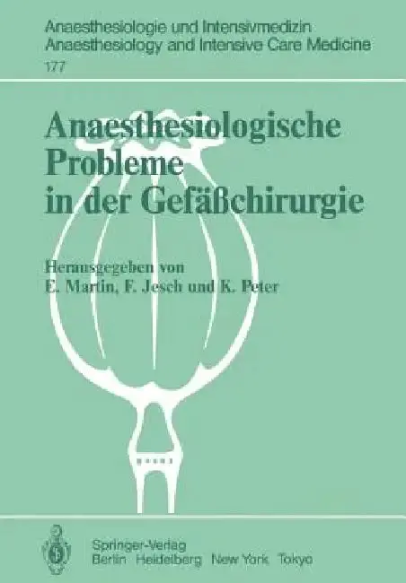 Cover of Anaesthesiologische Probleme in Der Gefäßchirurgie