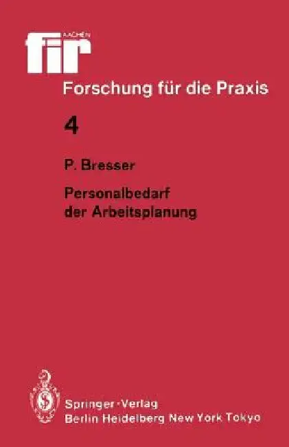 Cover of Personalbedarf Der Arbeitsplanung