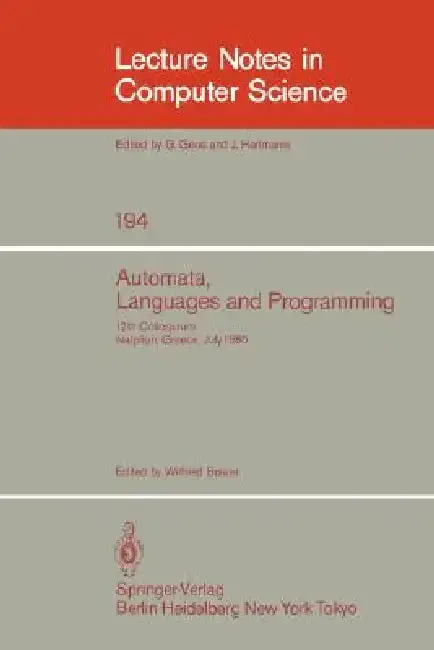 Cover of Automata, Languages and Programming