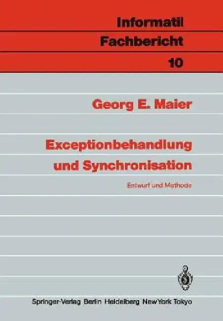 Cover of Exceptionbehandlung Und Synchronisation