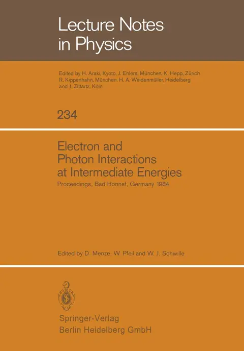 Cover of Electron and Photon Interactions at Intermediate Energies