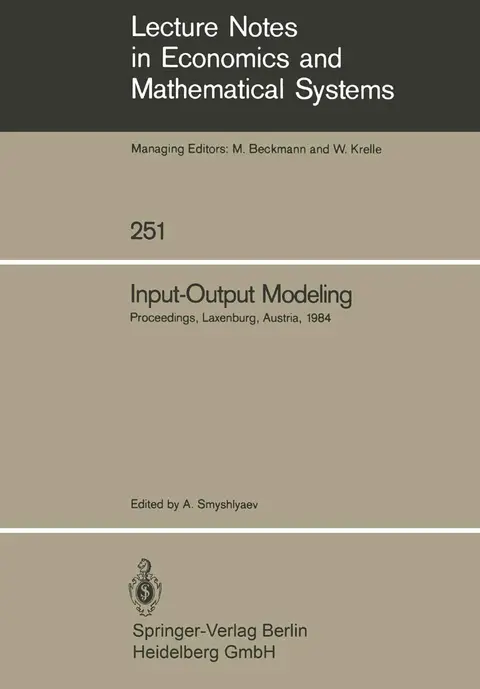 Cover of Input-Output Modeling