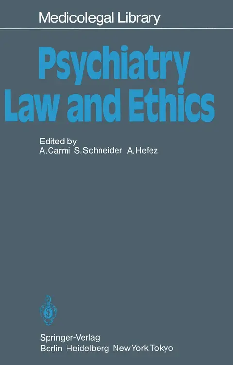 Cover of Psychiatry ― Law and Ethics