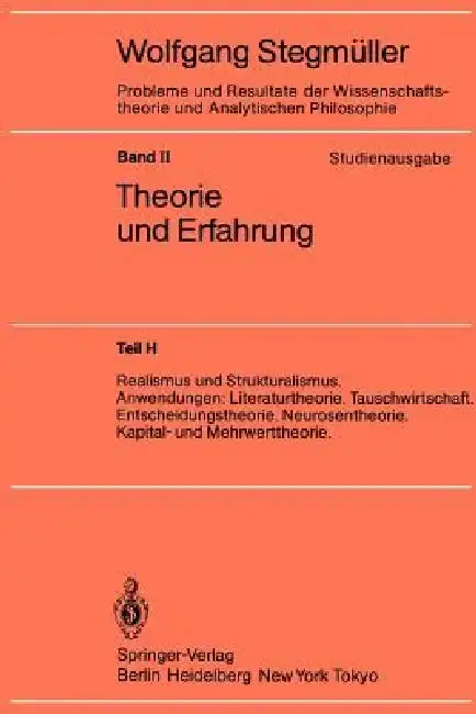 Cover of Realismus Und Strukturalismus. Anwendungen