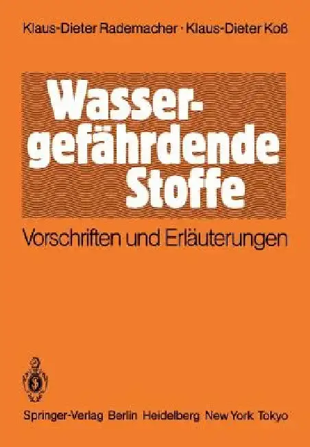 Cover of Wassergefährdende Stoffe