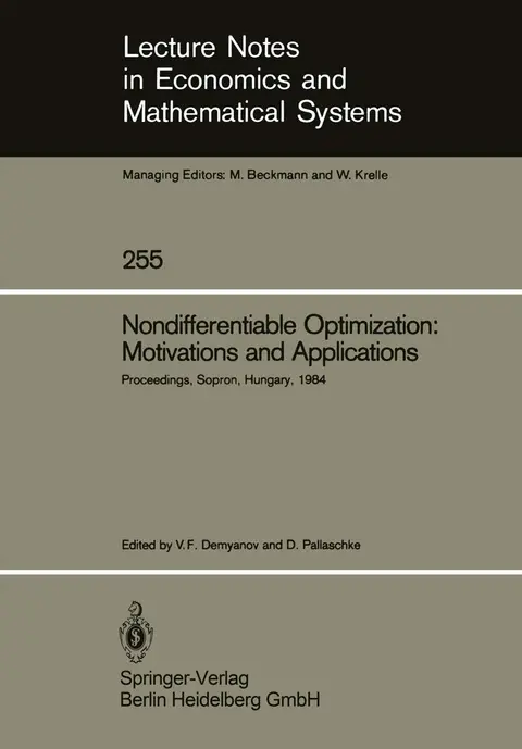 Cover of Nondifferentiable Optimization